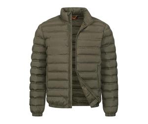 Indicode INBjarne - Chaqueta acolchada para hombre con cuello alto | Chaqueta de transición, chaqueta de invierno para hombres, militar, L