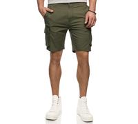 Indicode INLanny - Pantalones cortos cargo para hombre con 6 bolsillos | Bermudas de verano para hombre de algodón, militar, S