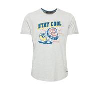 INDICODE JEANS Camiseta 'Daniel' azul / amarillo pastel / gris claro / langosta M azul / amarillo pastel / gris claro / langosta