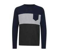 INDICODE JEANS Camiseta 'Matheo' navy / gris / negro moteado M navy / gris / negro moteado