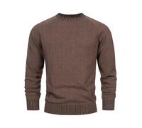 Indicode Jersey de punto fino INMassum para hombre con cuello redondo | Jersey de punto de algodón, M