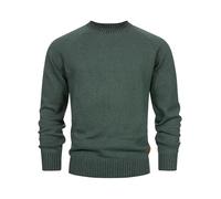 Indicode Jersey de punto fino INMassum para hombre con cuello redondo | Jersey de punto de algodón, XL