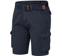 Indicode Kjeld - Pantalones cortos cargo para hombre con 6 bolsillos, incluye cinturón de tela de algodón 100%, bermudas de verano, pantalones cortos para hombre, pantalones cargo cortos de verano