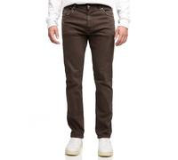 Indicode Pantalones vaqueros INDankos para hombre de mezcla de algodón con elástico | Vaqueros de mezclilla con 5 bolsillos para hombre, marrón oscuro, 36W / 32L