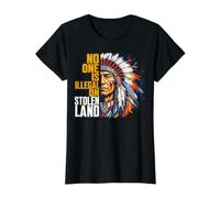 Indigenous Peoples' Day No One is Illegal on Stolen Land Camiseta gráfica económica, Mujer, Negro, M