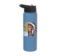 Indigenous Peoples' Day No One is Illegal on Stolen Land Stainless Steel Insulated Water Bottle