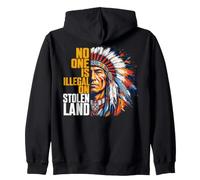 Indigenous Peoples' Day No One is Illegal on Stolen Land Sudadera con Capucha