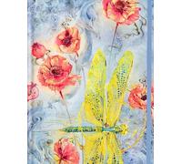 Indigo Dragonfly Journal: 140-Page Lined Notebook - Deep Blue Watercolor Diary with Metallic Accents - Nature Writing Gift for Women & Dreamers