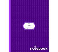 Indigo Essential Pattern Cover Notebook: 8.5"x11",120-page One Subject Composition Notebook for Work, School, Journaling, College Ruled