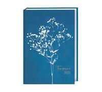 Indigo Kalenderbuch A5 2024. Weiß auf dunklem Blau: Dieser Taschenplaner 2024 ist ein optisches Highlight! Buchkalender mit Blumen-Motiven für alle wichtigen Termine und Notizen.