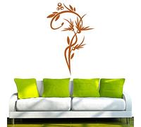 INDIGOS D210 - Adhesivo Decorativo para Pared (80 x 52 cm, Vinilo, 80 x 52 x 1 cm), diseño de Flores, Color marrón Avellana