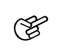 INDIGOS UG Adhesivos/Pegatinas para el Parachoques - JDM/Die Cut - The Fuck You Shocker - 170x110 mm Negro
