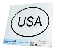 INDIGOS UG Adhesivos/Pegatinas para el Parachoques - JDM/Die Cut - Vereinigte Staaten USA - 160x120 mm Negro