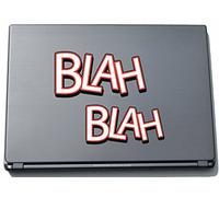 Indigos UG comic097-150 - Pegatina para Ordenador portátil, diseño Comic Funny Scene Blah Blah, 150 x 177 mm