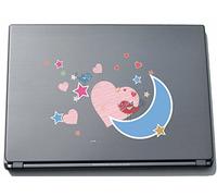 Indigos UG lovely003-150 - Pegatina para Ordenador portátil, diseño Sweet Heart Moon and Stars, 150 mm