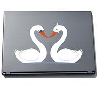 Indigos UG lovely019-210 - Pegatina para Ordenador portátil, diseño Sweet Heart Two Swans Making Love, 210 mm