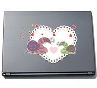 Indigos UG lovely022-150 - Pegatina para Ordenador portátil, diseño Sweet Heart Love Snails, 150 mm