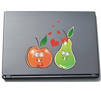 Indigos UG lovely064-210 - Pegatina para Ordenador portátil, diseño Sweet Heart Apples and Oranges, 210 x 217 mm