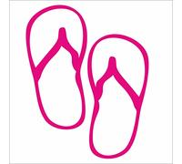 INDIGOS UG Pegatina Coche - Sticker - Auto - JDM - Die Cut - Flipflops Aloha Hawaii Decal Laptop Window Sticker - Pink - 88mmx114mm