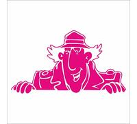 INDIGOS UG Pegatina Coche - Sticker - Auto - JDM - Die Cut - Inspector Gadget Decal Peeking Laptop Window Sticker - Pink - 149mmx81mm