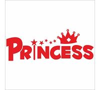 INDIGOS UG Pegatina Coche - Sticker - Auto - JDM - Die Cut - Princess Decal Window Laptop Vinyl Sticker - Rojo - 149mmx53mm