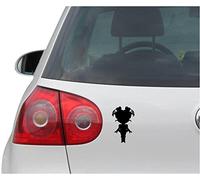INDIGOS UG Pegatina Coche - Sticker - Auto - JDM - Die Cut - Sailor Moon Decal Serena Car Window Laptop Sticker - Negro - 91mmx149mm