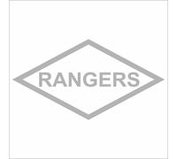 INDIGOS UG Pegatina Coche - Sticker - Auto - JDM - Die Cut - US Army Rangers Lozenge Patch Style Decal Car Sticker - Plata - 149mmx 81mm