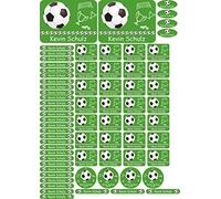 INDIGOS UG pegatinas con nombres para niños - 012 - football - autoadhesivo - personalizable - 69 piezas en un juego - disponible en diferentes motivos - para niños, escuela