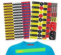INDIGOS UG® Pegatinas de nombre - Set - 160 piezas - Cohete - 80 etiquetas para planchar + 80 sticker - escuela y jardín de infancia