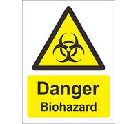 INDIGOS UG - señales de advertencia peligro señal de seguridad Biohazard - autoadhesivo adhesivo 150 mm x 100 mm