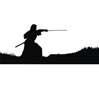 INDIGOS UG Vinilo Decorativo para Pared MD349 Samurai Legend 60 x 24 cm, Multicolor, 60x24x8 cm