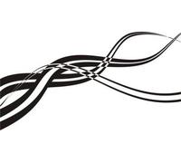 Indigos UG Vinilo Decorativo para Pared W219 flor Tribal Verde Planta de 80x43cm, 80x8x43 cm