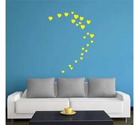INDIGOS UG Vinilo Decorativo para Pared W328 Amor corazón 80x58cm, Amarillo, 80x8x58 cm