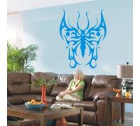 INDIGOS UG Vinilo Decorativo para Pared w967 Tribales Hermosas Mariposas 120x94 cm, Azul, 80x8x94 cm