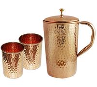 Indio de cobre jarra con 2 vaso de cristal para Ayurvedic de curación ...