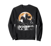 Indio Nativo con Perro Luna Llena Cultura nativa Americana Sudadera