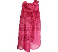 Indio OM Mantra mano bloque impreso bufanda chal de oración