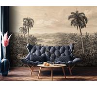 Indio Selva Pintado para Cuarto de Estar 3x2.1m Dormitorio Bosque Palmas Pared