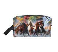 Indios Nativos Americanos Caballos, Bolsa de Maquillaje Bolsa de cosméticos Bolsa de artículos de tocador de Viaje portátil Organizador de Bolsa de Maquillaje