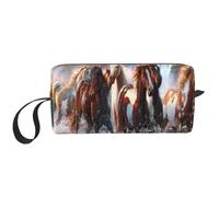 Indios Nativos Americanos Caballos, Bolsa de Maquillaje Bolsa de cosméticos Bolsa de artículos de tocador de Viaje portátil Bolsa de Maquillaje