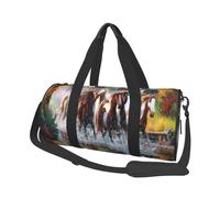 Indios Nativos Americanos Caballos, Bolsa de Viaje de Gran Capacidad, Bolso Redondo, Bolsa de Viaje Deportiva, Bolsa de Mano, Bolsa de Fitness