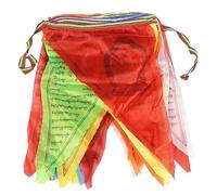 InDmar Banderas de oración Budista tibetana, decoración de oración, Pancarta Triangular Bandera de Seda Colorida tibetana Banderín Fengmaqi Long Da 6,5 Metros 25 Banderas Laterales (Color : 10 pcs)
