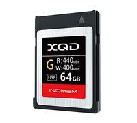 INDMEM 64GB XQD Card 5X Tough MLC XQD Flash Memory Card High Speed G Series (Read 440MB/s and Write 400MB/s)