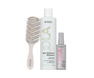 Indola Pack Anti-Caspa y Suavidad - Champú + Sérum Profesional Anti-Frizz - 300ml + 100ml