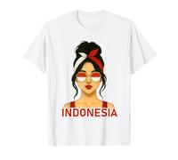 Indonesian Girl Indonesia Flag Indonesian Girlfriend Wife Camiseta