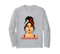 Indonesian Girl Indonesia Flag Indonesian Girlfriend Wife Manga Larga