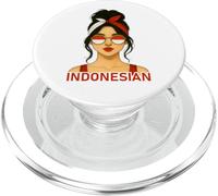 Indonesian Girl Indonesia Flag Indonesian Girlfriend Wife PopSockets PopGrip para MagSafe