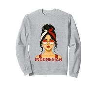 Indonesian Girl Indonesia Flag Indonesian Girlfriend Wife Sudadera