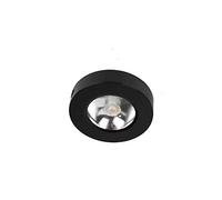 Indoor 7W LED Ceiling Spotlight Surface Mounted COB Lighting Simple Mini Spotlight Ceiling Downlight for Hallway Gallery Display Kitchen and Living Room High,Black-Warm_Quantity: 5
