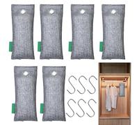 Indoor Activated Carbon Odor Absorber, Air Purifying Deodorizer with Porous Design, Odor Eliminator for Home, Kitchen, Wardrobe, and Shoe Cabinet, 2.56x6.5 Inches